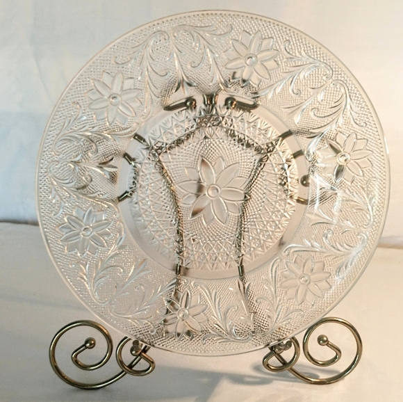 Vintage Dining Vintage Tiara Large Glass Sandwich Plate Poshmark